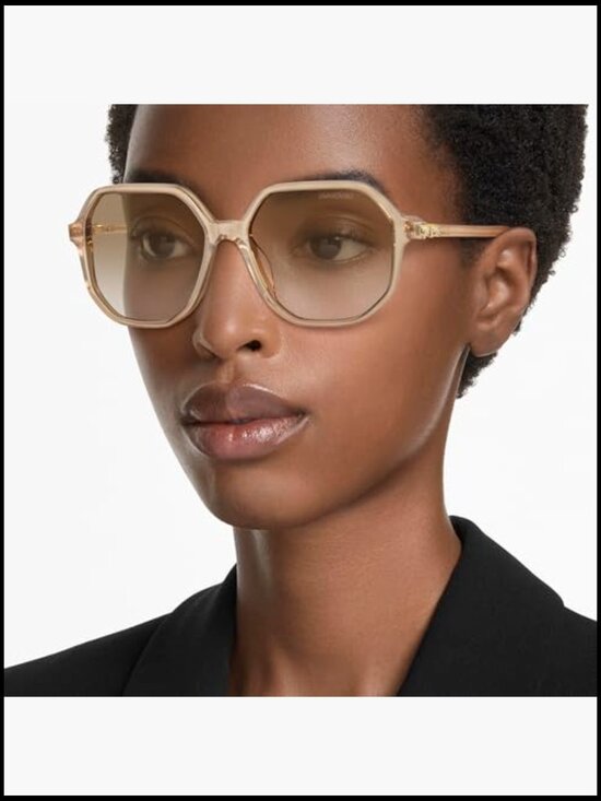 Octagonal Sunglasses with Full Cut Crystal Hinges main image 4